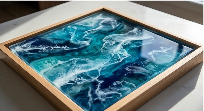 Close-up of Resin Artistry